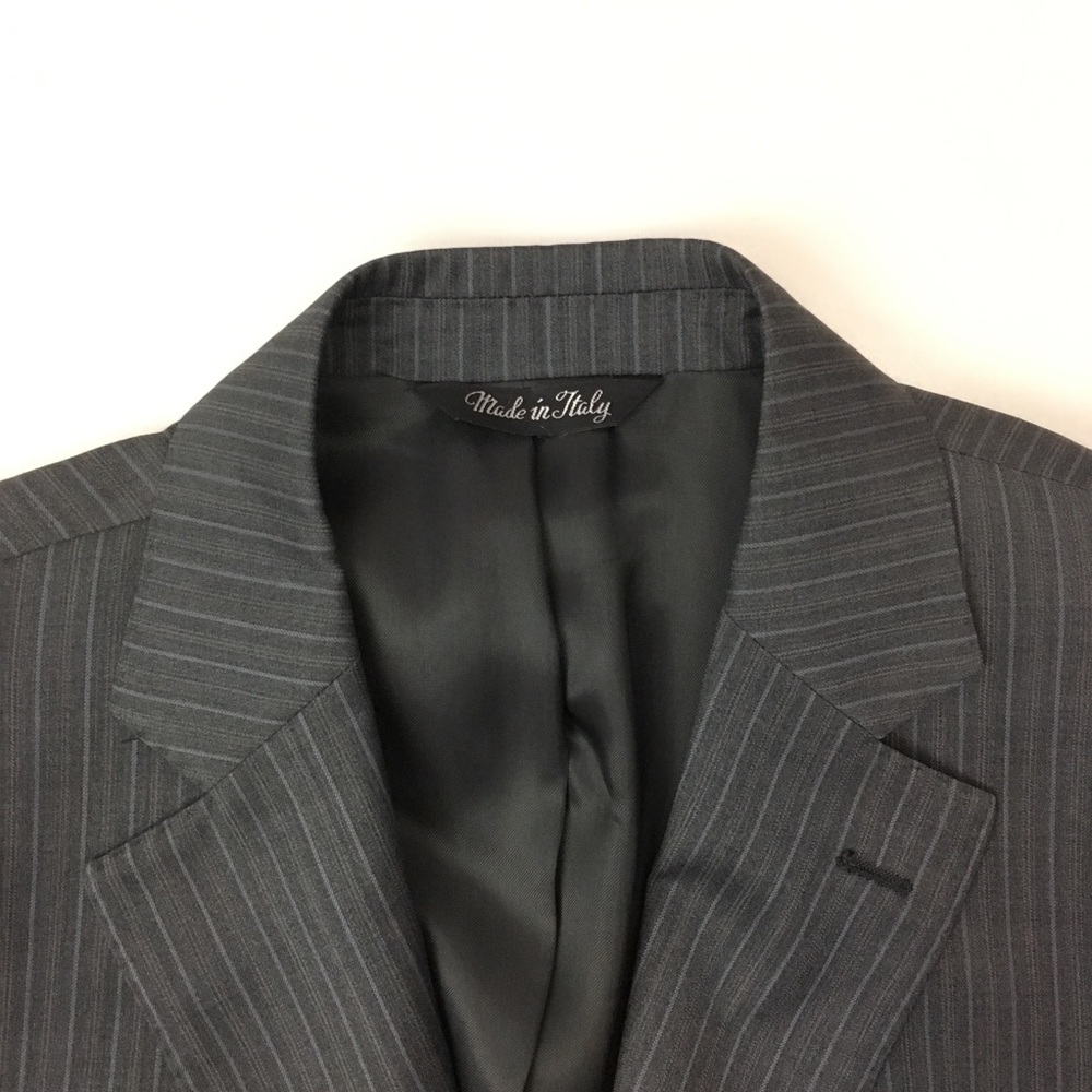 Ermenegildo zegna cloth 40r mens suit gray stripes wool silk new nwt ea0330 - Picture 5 of 8